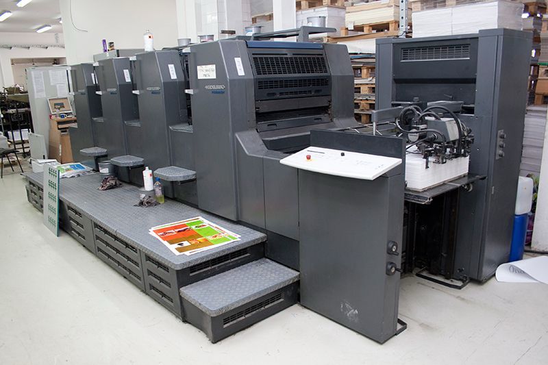Heidelberg litho press on the print floor